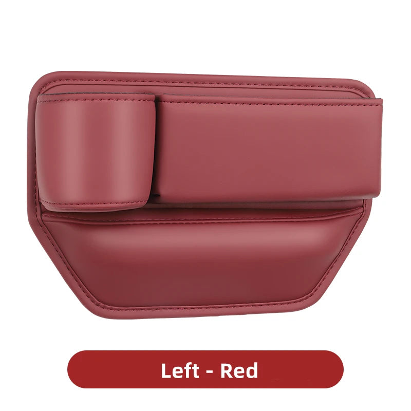 Organisateur de Siège Auto — Rangement Cuir avec Porte-Gobelet