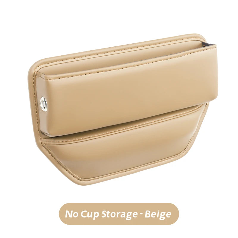 Organisateur de Siège Auto — Rangement Cuir avec Porte-Gobelet