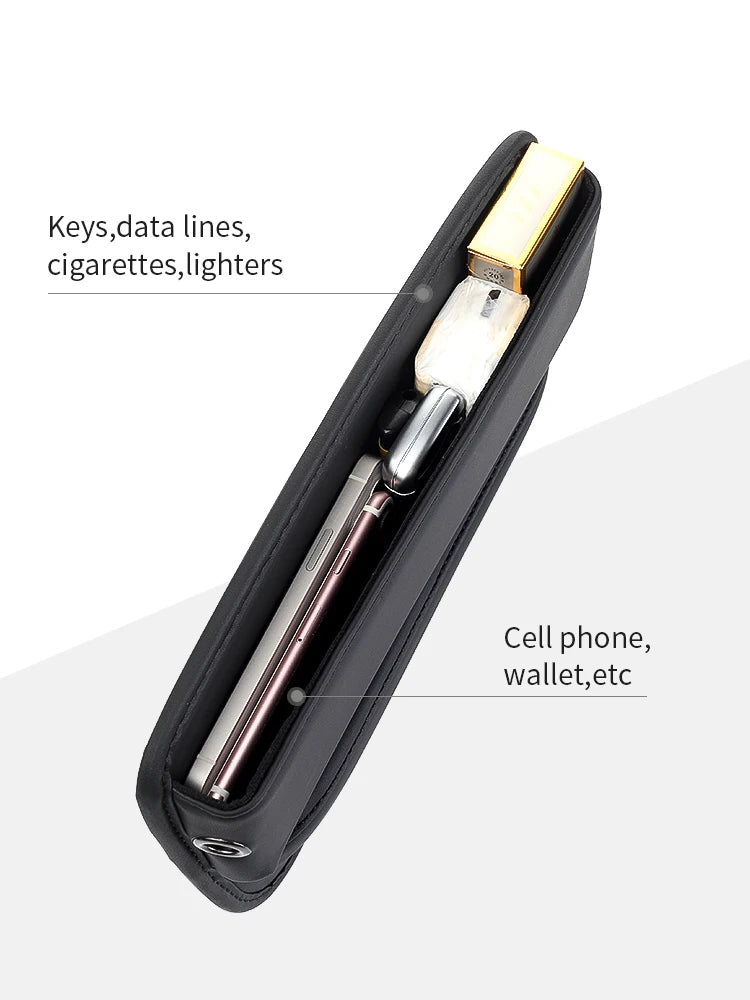 Organisateur de Siège Auto — Rangement Cuir avec Porte-Gobelet