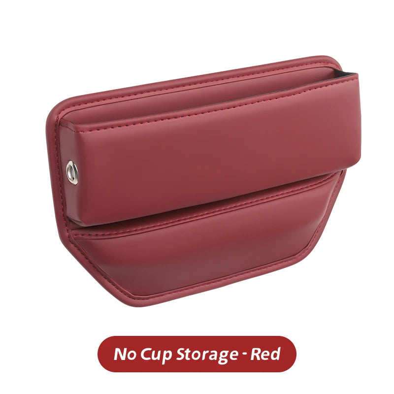 Organisateur de Siège Auto — Rangement Cuir avec Porte-Gobelet