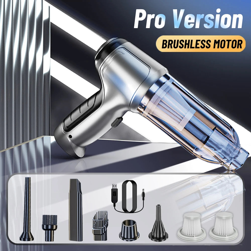 Aspirateur de Voiture Sans Fil — Moteur Puissant Rechargeable