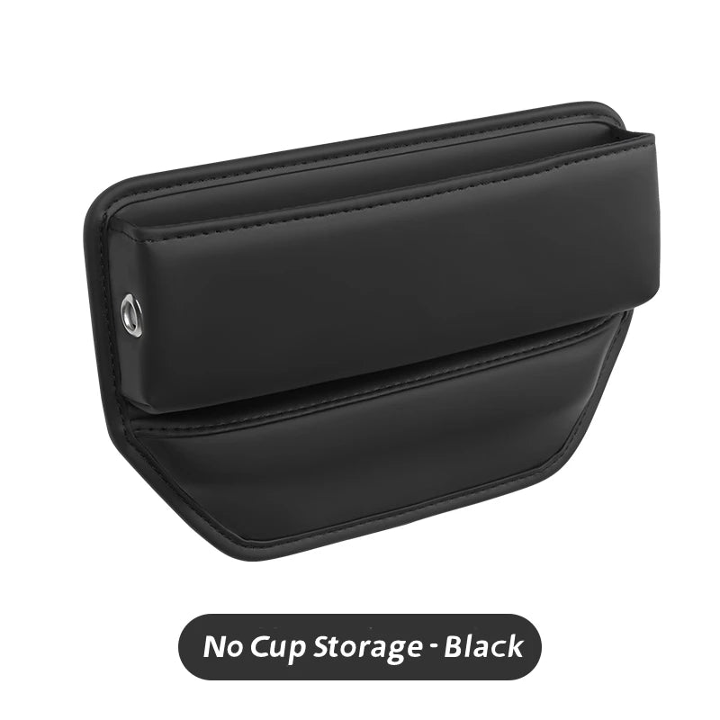 Organisateur de Siège Auto — Rangement Cuir avec Porte-Gobelet