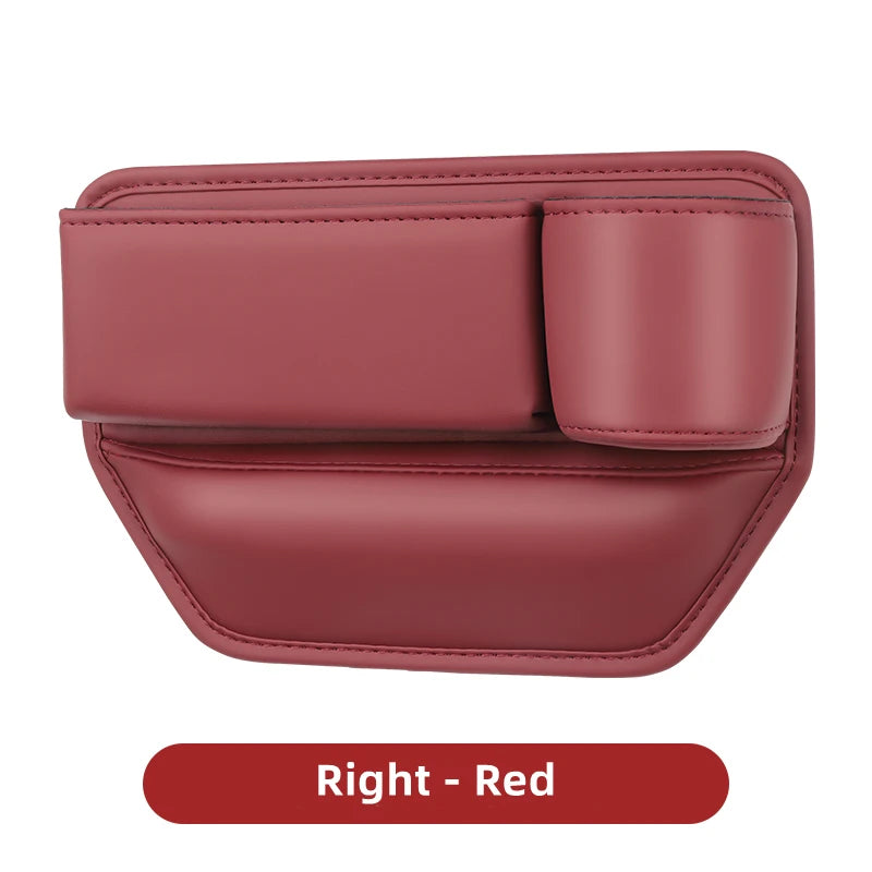 Organisateur de Siège Auto — Rangement Cuir avec Porte-Gobelet