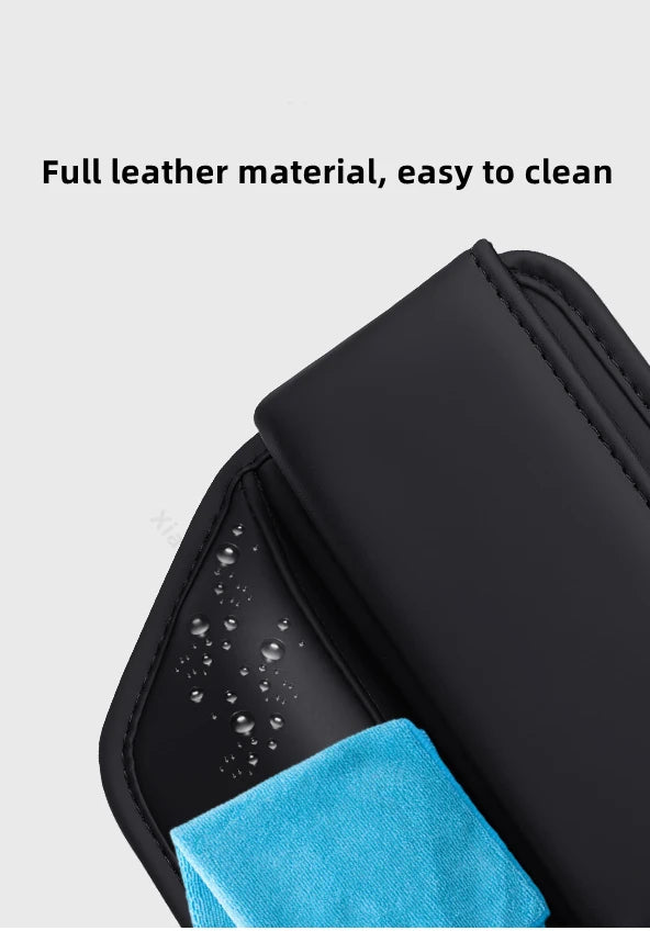 Organisateur de Siège Auto — Rangement Cuir avec Porte-Gobelet